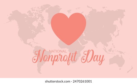 National Nonprofit Day is observed every year on August.banner design template Vector illustration background design.