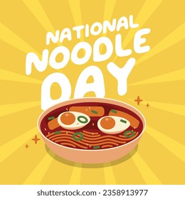 national noodle day design template good for celebration usage. noodle design template. noodle vector design. vector eps 10.