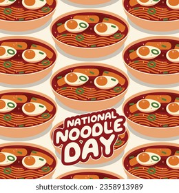 national noodle day design template good for celebration usage. noodle design template. noodle vector design. vector eps 10.