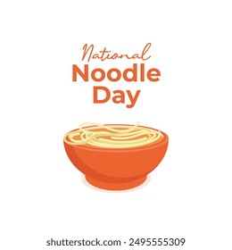 National Noodle Day vector design template good for celebration usage. National Noodle Day design. flat design. eps 10.