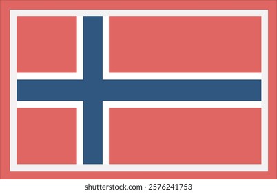 National Norway flag, official colors and proportion correctly. National Norway flag. Vector illustration. Norway flag vector icon, simple, flat design for web or mobile app.