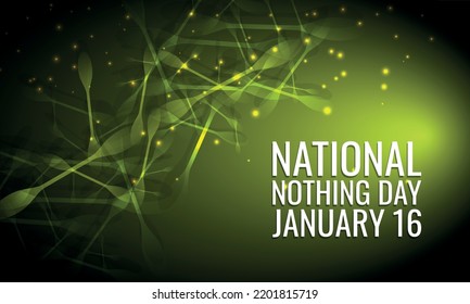 National Nothing Day. Design geeignet für Grußkartenposter und Banner