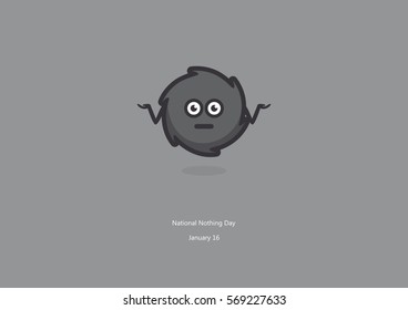 National Nothing Day vector. Funny holiday of nothing. Vector illustration a smiley icon