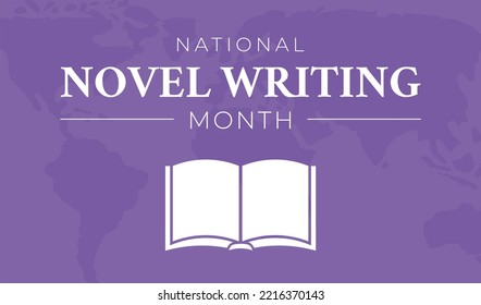 National Novel Writing Month Background Illustration