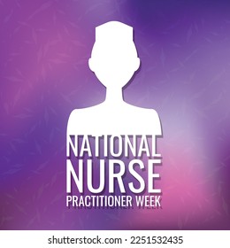 National Nurse Practitioner Week. Design suitable for greeting card poster and banner