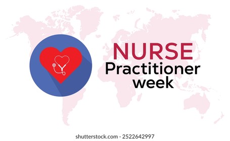 National Nurse Practitioner Week is observed every year on November. Medical Healthcare Awareness concept. background, placard, banner template Vector illustration design.