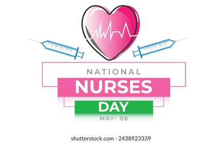 National Nurses day. background, banner, card, poster, template. Vector illustration.