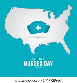 National Nurses Day May 06 Background vector illustration