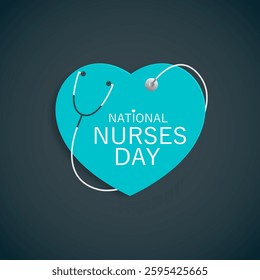 National Nurses Day May 06 Background vector illustration