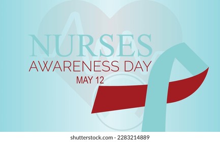 National Nurses day is observed every yerar in May. banner design template Vector illustration background.