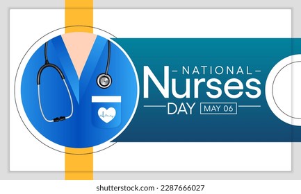 National Nurses day is observed in United states on 6th May of each year, to mark the contributions that nurses make to society. Vector illustration