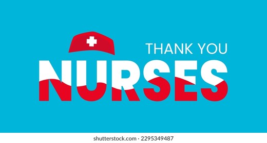 National Nurses day is observed in United states on 6th May of each year, THANK YOU NURSES. Vector illustration.