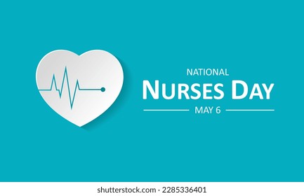 National Nurses Day in United states May 6th Background vector illustration