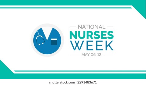 National Nurses Week background or banner design template celebrated in may