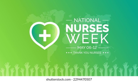 National Nurses Week Hintergrund oder Bannerdesign-Vorlage gefeiert in Mai