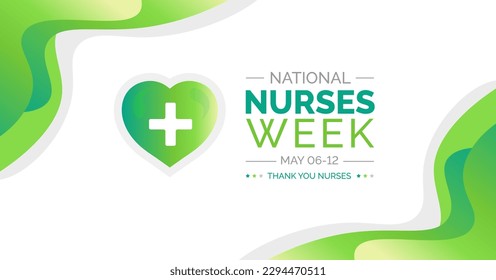 National Nurses Week Hintergrund oder Bannerdesign-Vorlage gefeiert in Mai