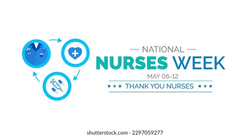 National Nurses Week Hintergrund oder Bannerdesign-Vorlage gefeiert in Mai