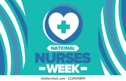 National Nurses Week. Medical and health care concept. Fighters against viruses and diseases. Thank you nurses. In honour of the nurses and doctors. Celebrated annual in United States. Vector poster