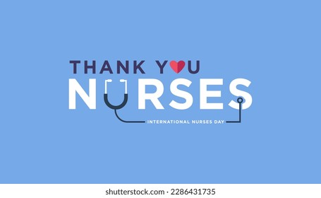 National Nurses Week is observed in United states form 6th to 12th May of each year. National Nurses week banner poster background template vector illustration.