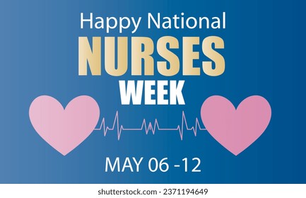 National Nurses Week wird in den Vereinigten Staaten beobachtet, NURSE DAY. Internationale Feiertage. 12. Mai. Vektorgrafik.eps