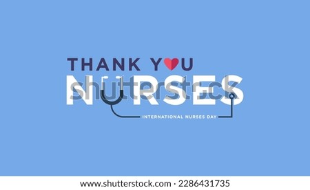 National Nurses Week is observed in United states form 6th to 12th May of each year. National Nurses week banner poster background template vector illustration.