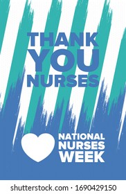 National Nurses Week Thank You Nurses Stock Vector (Royalty Free ...