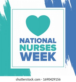 National Nurses Week. Thank you nurses. Medical and health care concept. Fighters against viruses and diseases. In honour of the doctors. Celebrated annual in United States. Vector illustration poster