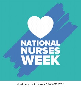 National Nurses Week. Thank you nurses. Medical and health care concept. Fighters against viruses and diseases. In honour of the doctors. Celebrated annual in United States. Vector illustration poster