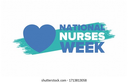 National Nurses Week. Thank you nurses. Medical and health care concept. Fighters against viruses and diseases. In honour of the doctors. Celebrated annual in United States. Vector illustration poster