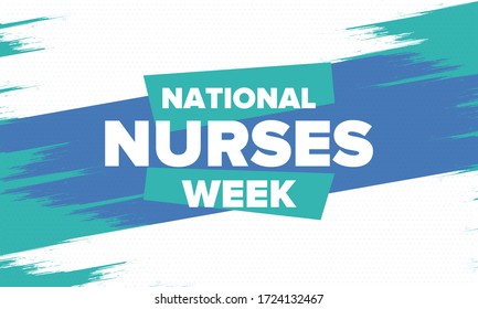 National Nurses Week. Thank you nurses. Medical and health care concept. Fighters against viruses and diseases. In honour of the doctors. Celebrated annual in United States. Vector illustration poster