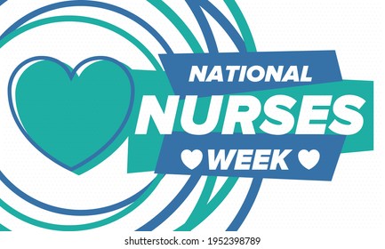 National Nurses Week. Thank you nurses. Medical and health care concept. Fighters against viruses and diseases. In honour of the doctors. Celebrated annual in United States. Vector illustration poster