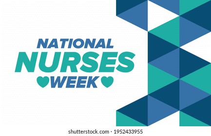 National Nurses Week. Thank you nurses. Medical and health care concept. Fighters against viruses and diseases. In honour of the doctors. Celebrated annual in United States. Vector illustration poster