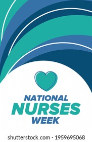 National Nurses Week. Thank you nurses. Medical and health care concept. Fighters against viruses and diseases. In honour of the doctors. Celebrated annual in United States. Vector illustration poster