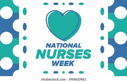 National Nurses Week. Thank you nurses. Medical and health care concept. Fighters against viruses and diseases. In honour of the doctors. Celebrated annual in United States. Vector illustration poster