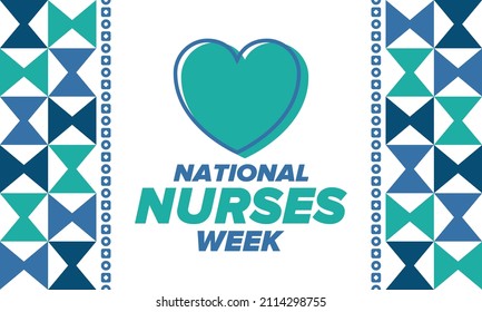 National Nurses Week. Thank you nurses. Medical and health care concept. Fighters against viruses and diseases. In honour of the doctors. Celebrated annual in United States. Vector illustration poster