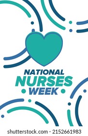 National Nurses Week. Thank you nurses. Medical and health care concept. Fighters against viruses and diseases. In honour of the doctors. Celebrated annual in United States. Vector illustration poster
