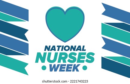 National Nurses Week. Thank you nurses. Medical and health care concept. Fighters against viruses and diseases. In honour of the doctors. Celebrated annual in United States. Vector illustration poster