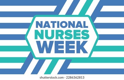 National Nurses Week. Thank you nurses. Medical and health care concept. Fighters against viruses and diseases. In honour of the doctors. Celebrated annual in United States. Vector illustration poster
