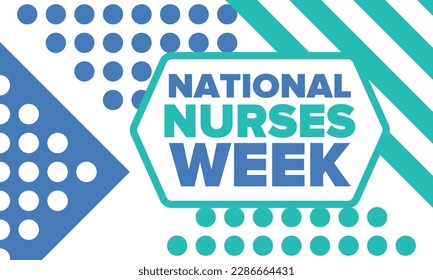 National Nurses Week. Thank you nurses. Medical and health care concept. Fighters against viruses and diseases. In honour of the doctors. Celebrated annual in United States. Vector illustration poster