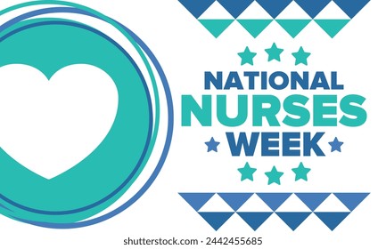 National Nurses Week. Thank you nurses. Medical and health care concept. Fighters against viruses and diseases. In honour of the doctors. Celebrated annual in United States. Vector illustration poster