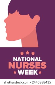 National Nurses Week. Thank you nurses. Medical and health care concept. Fighters against viruses and diseases. In honour of the doctors. Celebrated annual in United States. Vector illustration poster