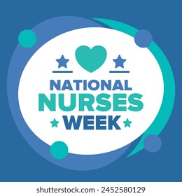 National Nurses Week. Thank you nurses. Medical and health care concept. Fighters against viruses and diseases. In honour of the doctors. Celebrated annual in United States. Vector illustration poster