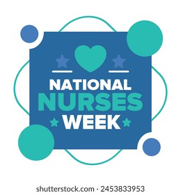National Nurses Week. Thank you nurses. Medical and health care concept. Fighters against viruses and diseases. In honour of the doctors. Celebrated annual in United States. Vector illustration poster