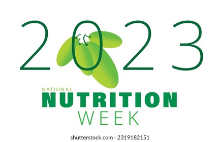 National Nutrition week. background, banner, card, poster, template. Vector illustration.