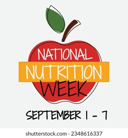 National Nutrition Week campaign banner. September 1 - 7.