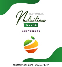 National Nutrition Week Design Illustration