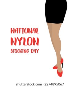 National Nylon Stocking Day . Design suitable for greeting card poster and banner