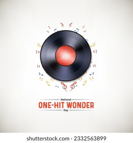 National One-Hit Wonder Day. One Hit Wonder Day vector illustration.