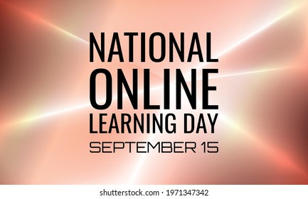 National Online Learning Day. Geometric Design Suitable For Greeting Card Poster And Banner