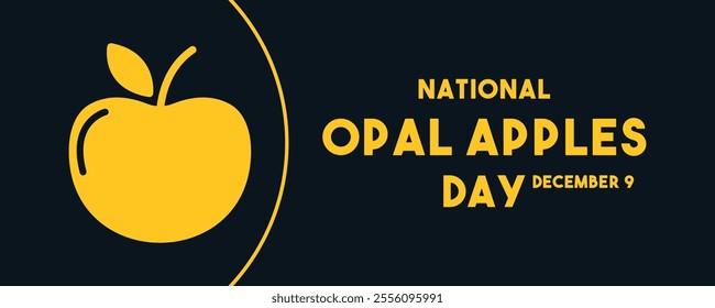 National Opal Apples Day. December 9. Banner, card, background. Eps 10.